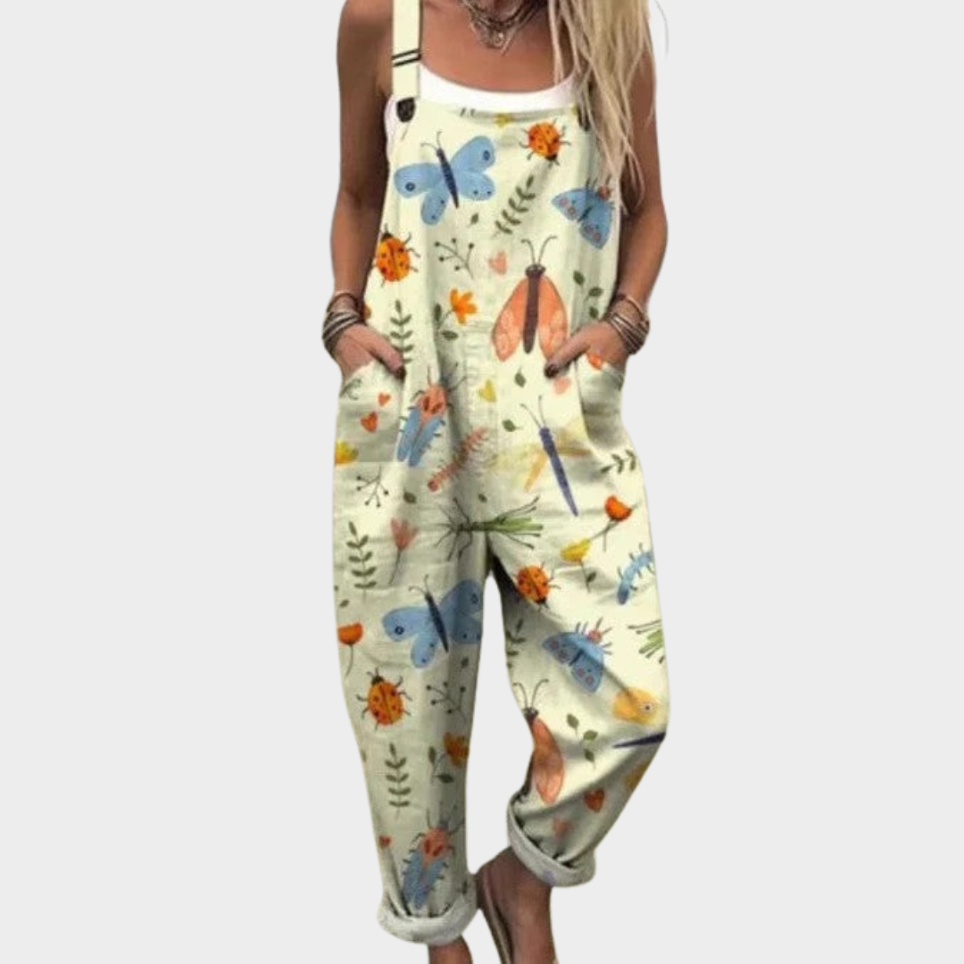 Helena | Avslappnad Tryckt Jumpsuit