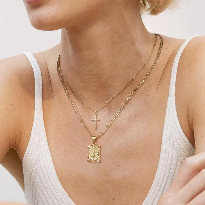 Kors Initial Halsband Set | Guld