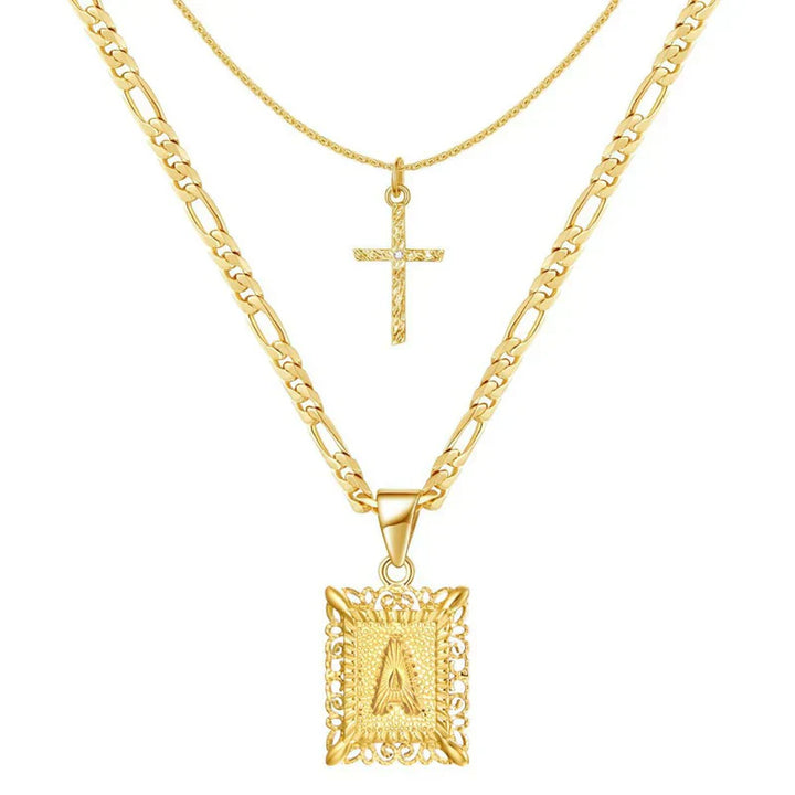 Kors Initial Halsband Set | Guld