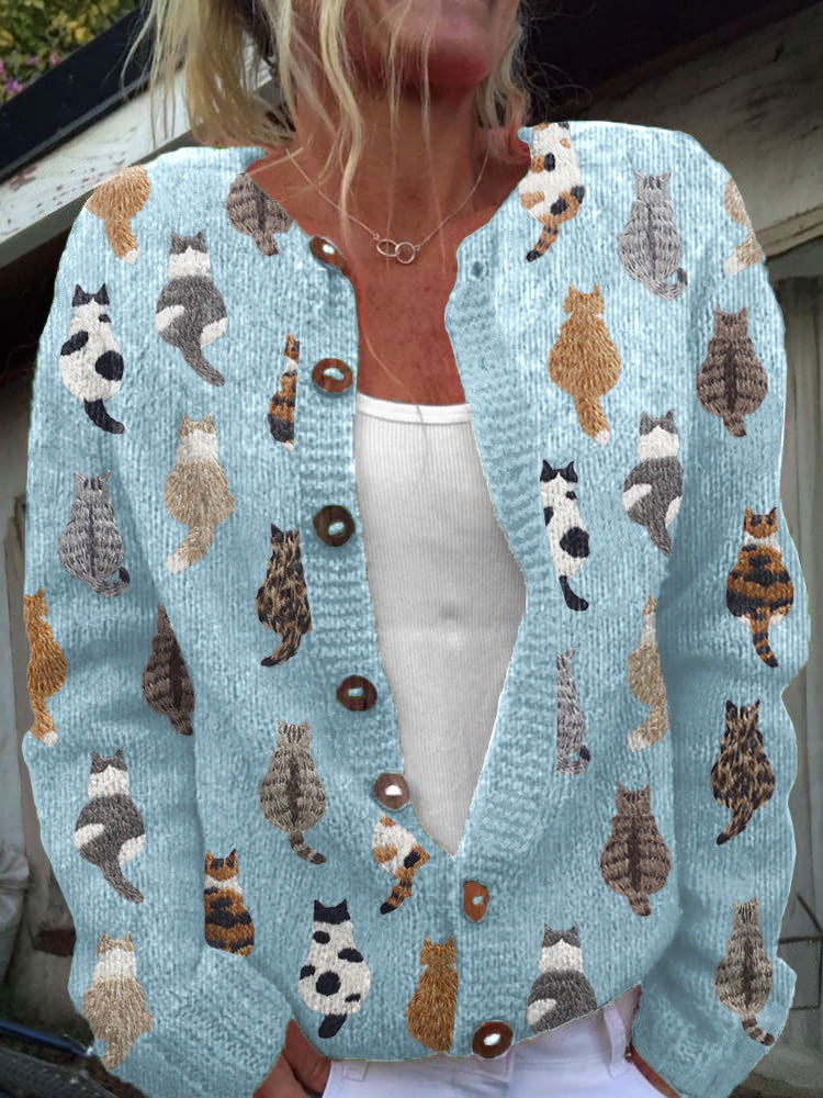 Nea  | Kattmönstrad Cardigan