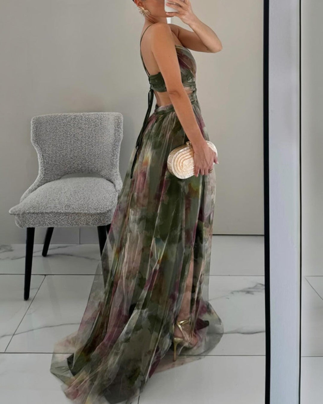 Giselle | Förtrollande Maxi-Klänning med Blommönster