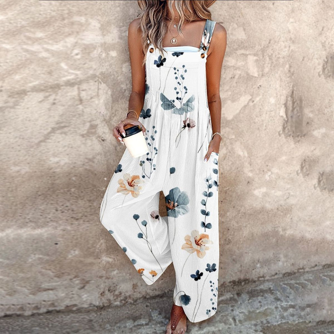 Perle | Avslappnad mönstrad jumpsuit