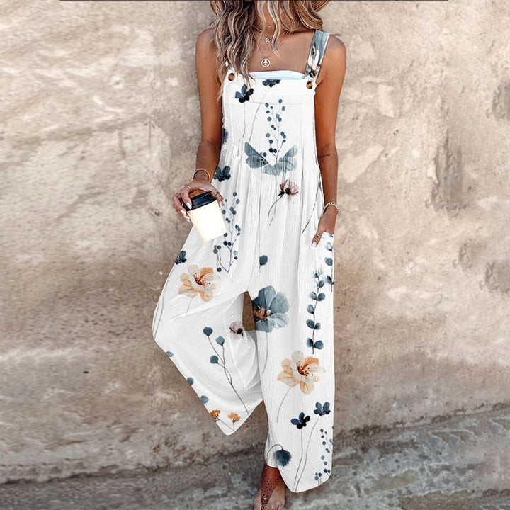 Perle | Avslappnad mönstrad jumpsuit