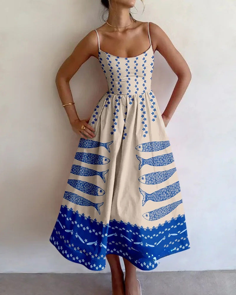 Elowette | Blue Harbor Midi Klänning