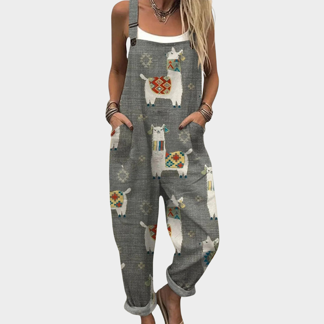 Charlotte | Lättsam tryckt jumpsuit