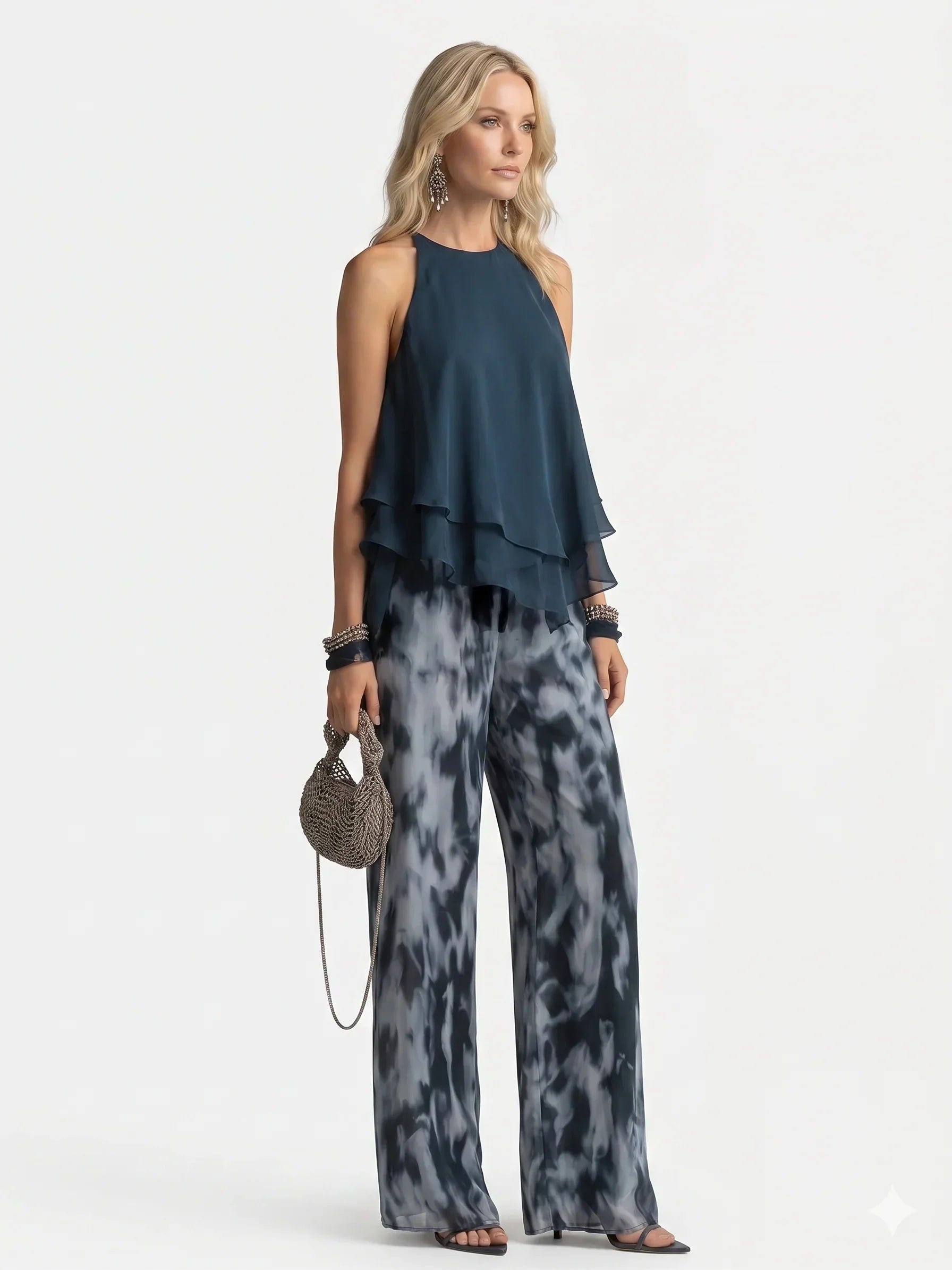 Felicia | Elegant tvådelad chiffongset