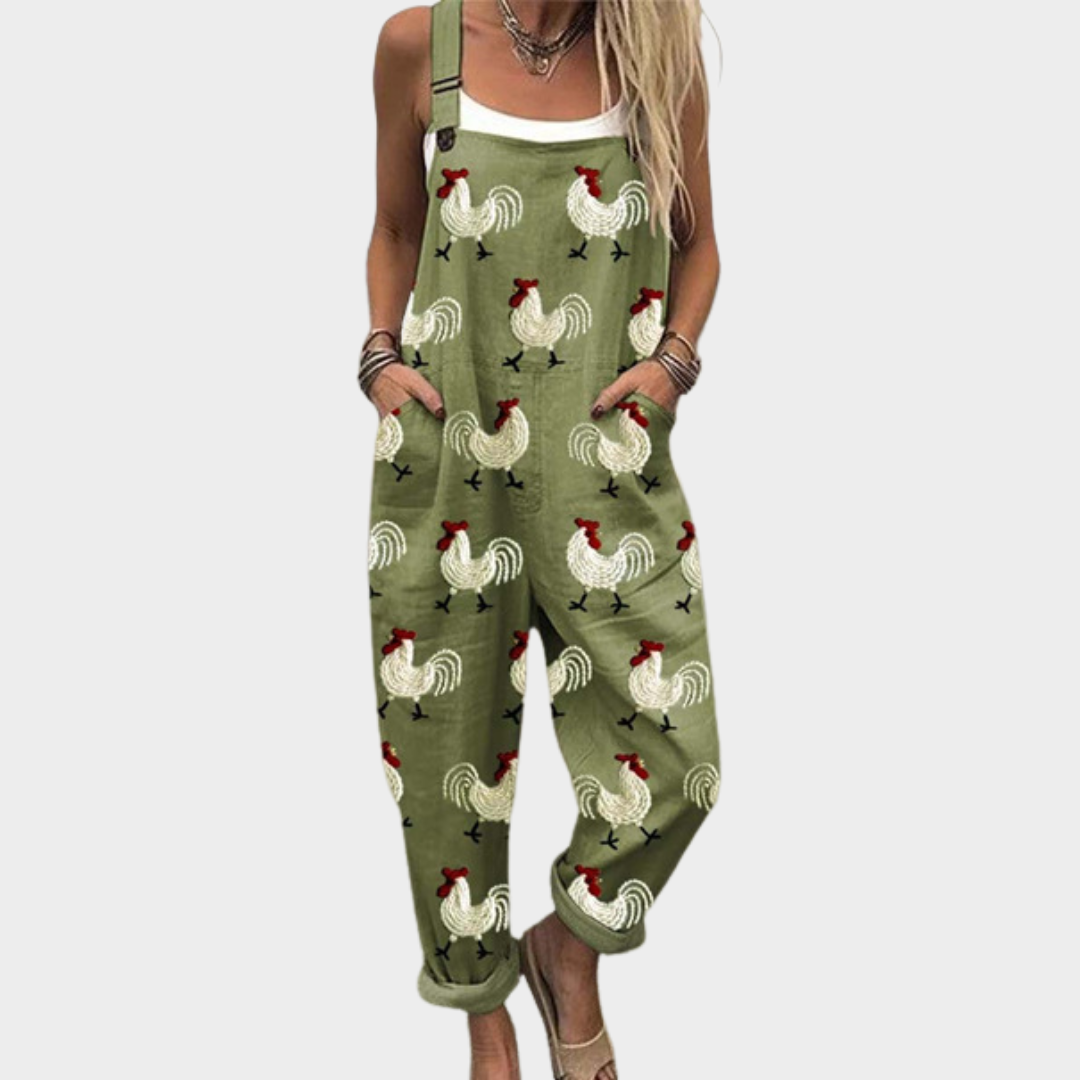 Florens | Avslappnad Tryckt Jumpsuit