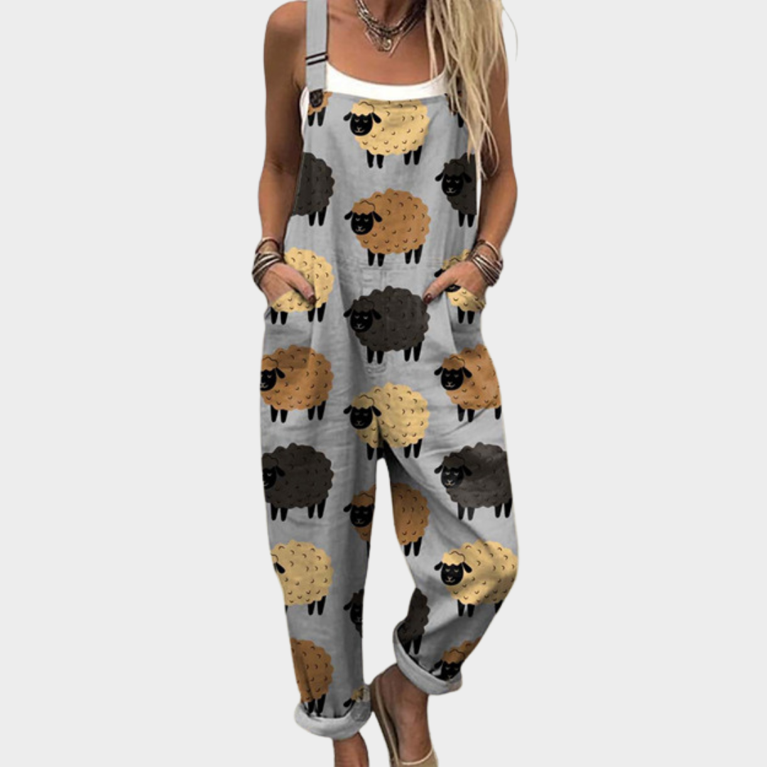 Barbara | Avslappnad Tryckt Jumpsuit