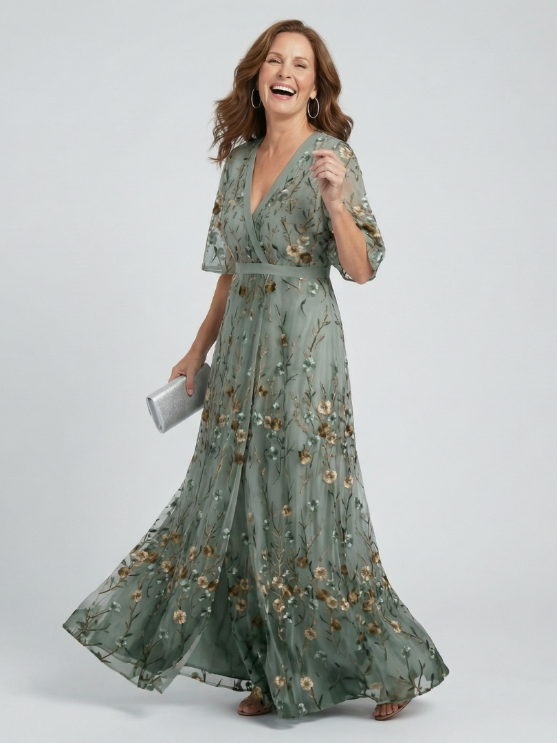 Sally | Halter Bloom Flow Maxi Klänning
