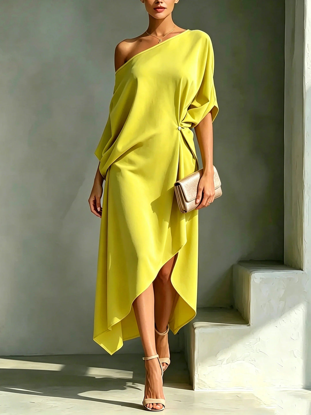 Carla | Elegant asymmetrisk klänning