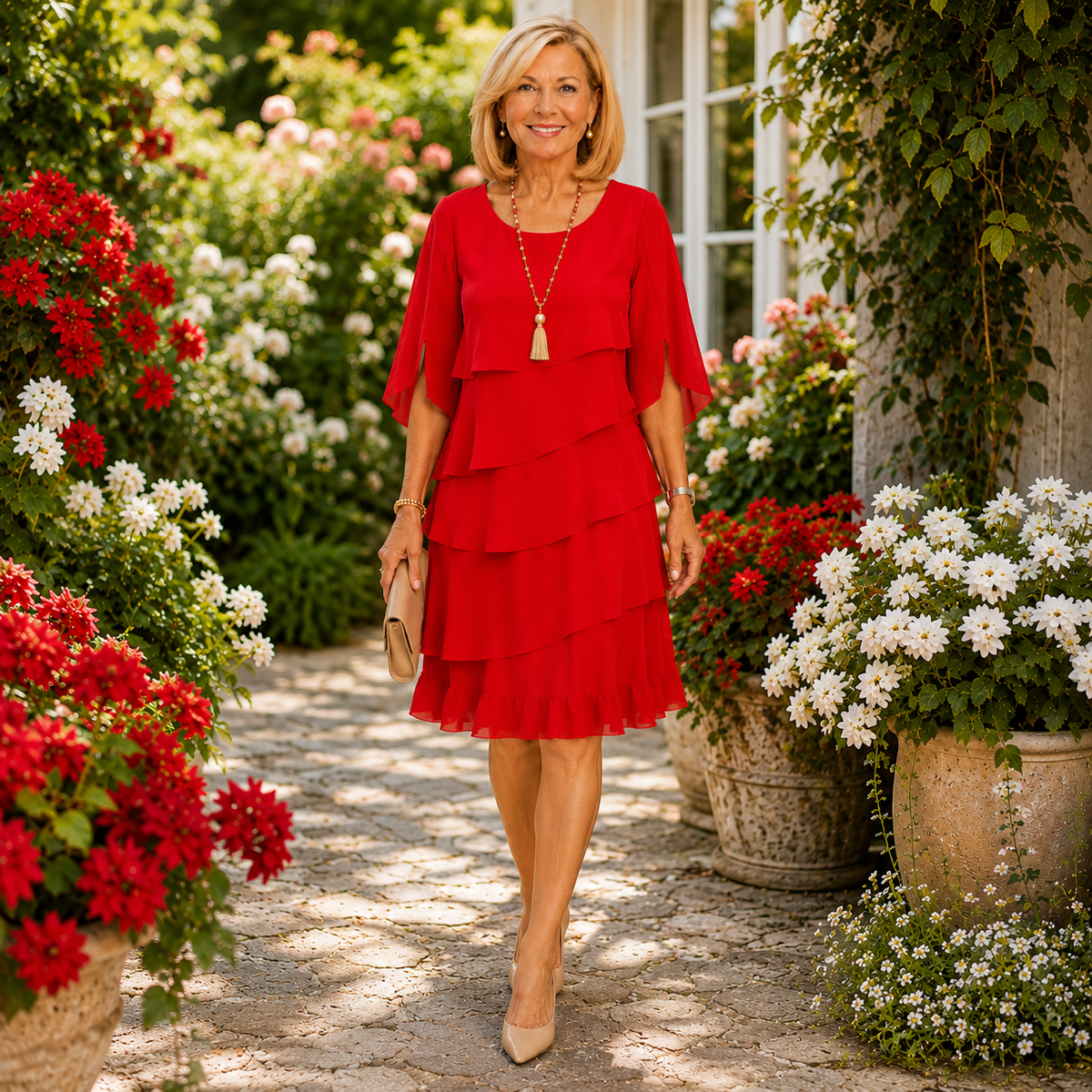 Priscilla | Elegant och bekväm klänning med volanger
