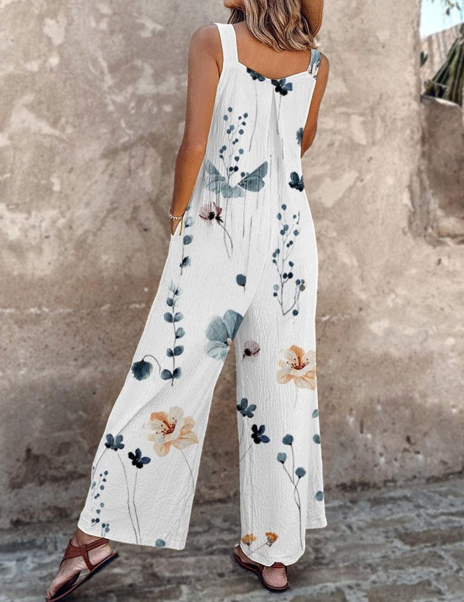 Perle | Avslappnad mönstrad jumpsuit