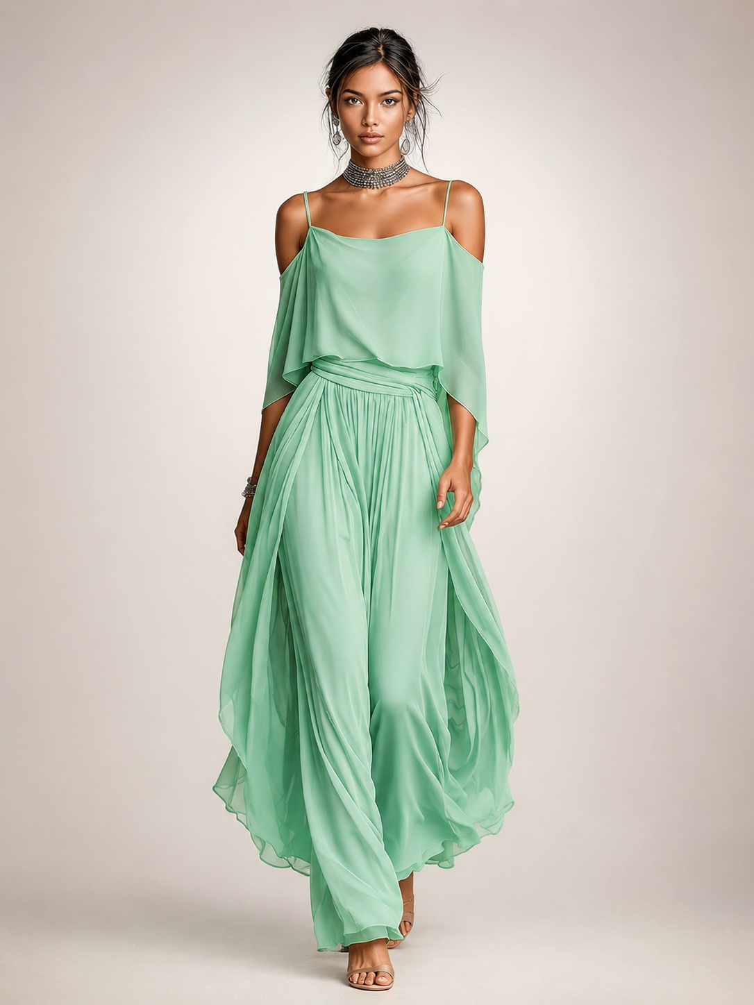 Franceska | Elegant chiffongset