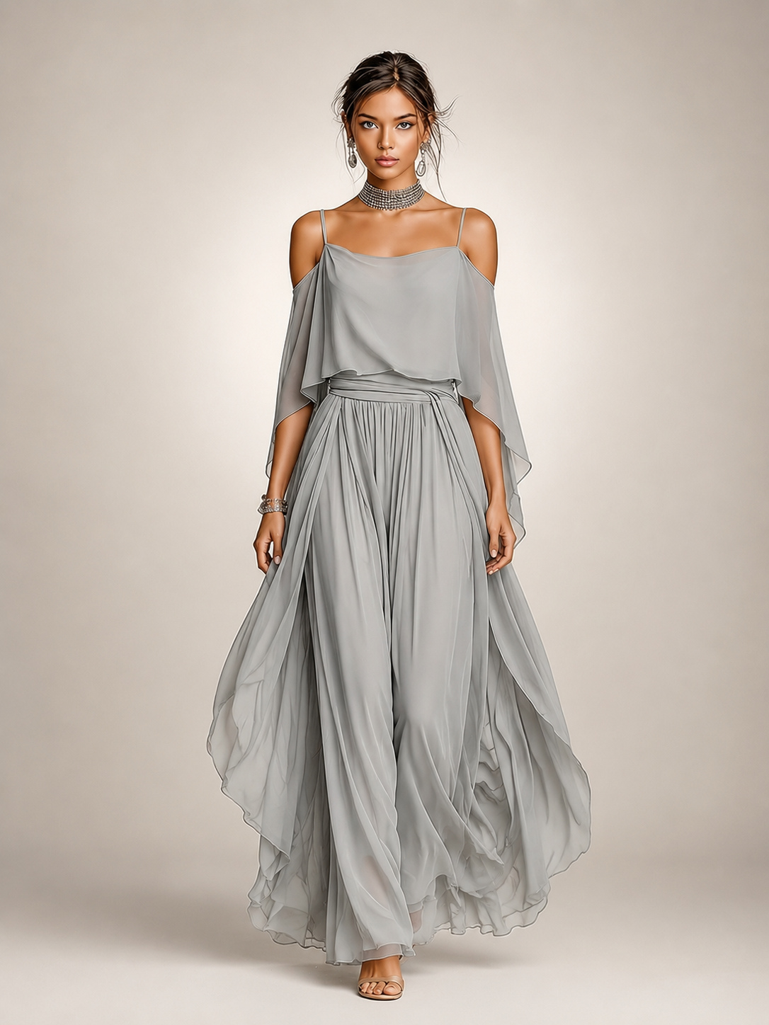 Franceska | Elegant chiffongset