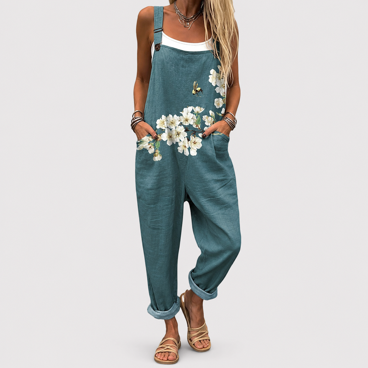 Johanna | Blommig jumpsuit för trädgården