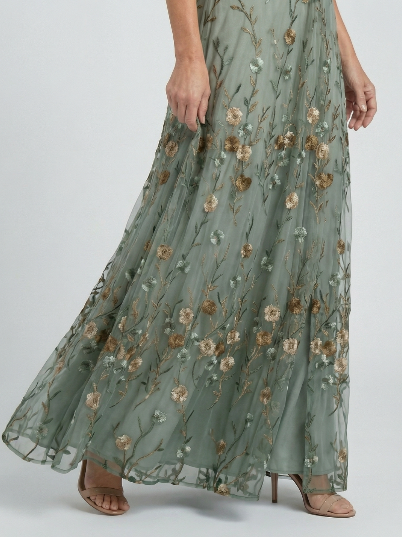 Sally | Halter Bloom Flow Maxi Klänning