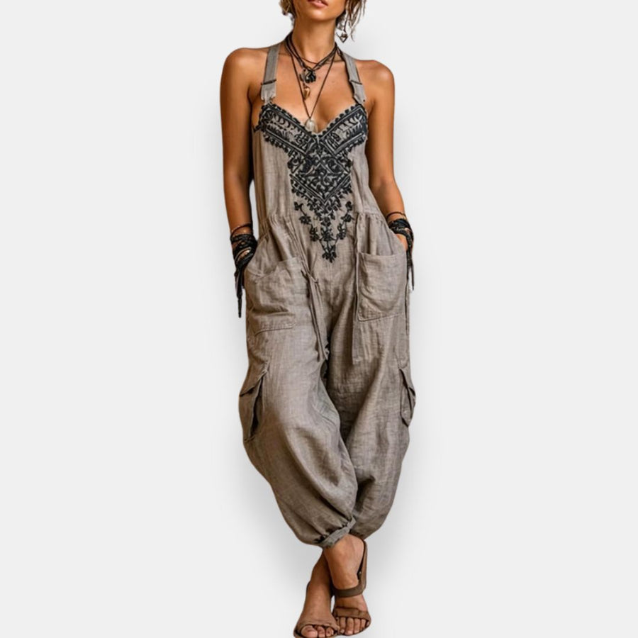 María Isabel | Broderad bohemisk jumpsuit