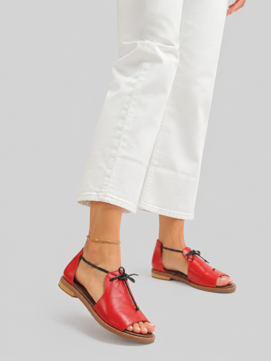 Olivia | Läder Sandaler för Sommaren