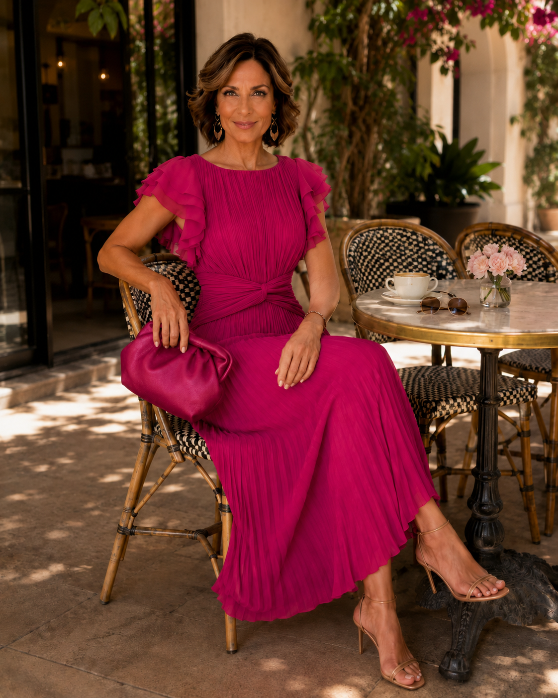 Filomena | Elegant Plisserad Maxiklänning