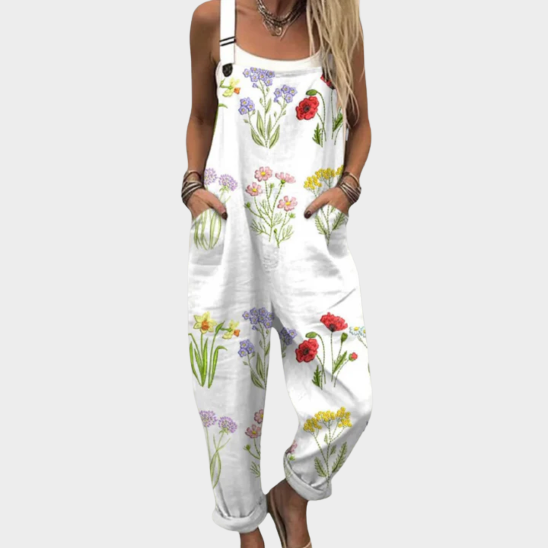 Anika | Avslappnad tryckt jumpsuit