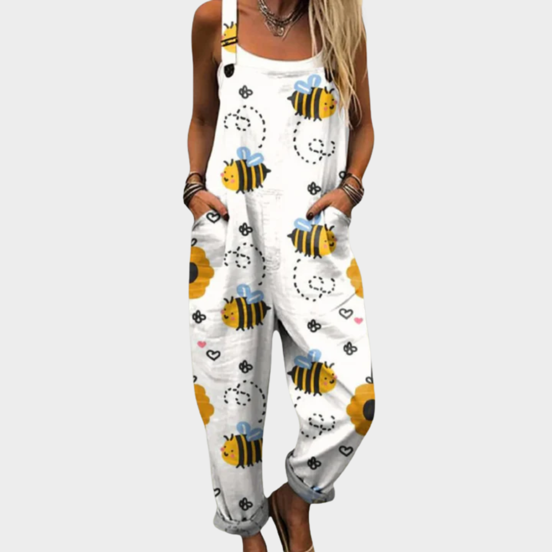 Joan | Avslappnad tryckt jumpsuit