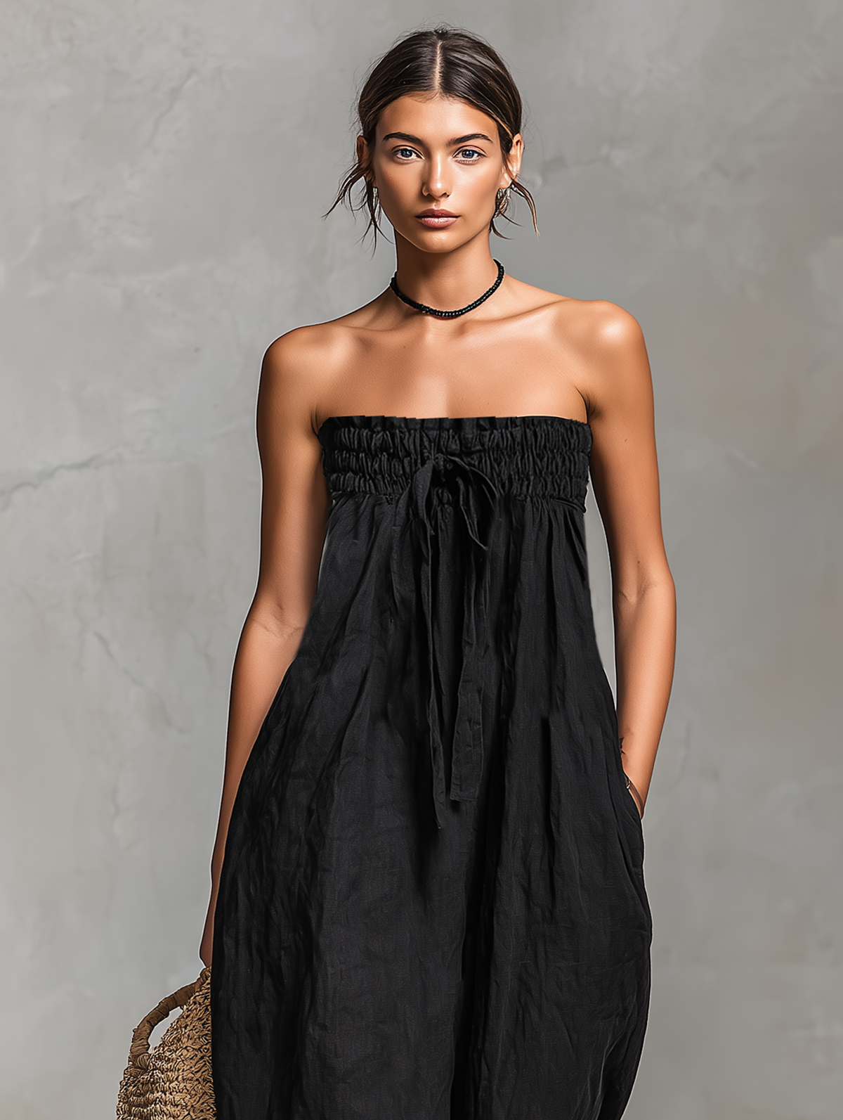 Mia | Lätt Linne Jumpsuit