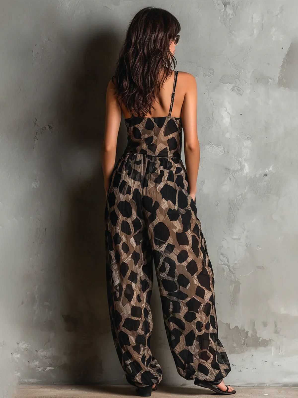 Lilja | Elegant Djurtryckt Jumpsuit