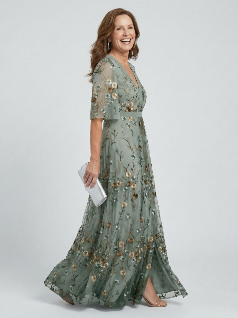 Sally | Halter Bloom Flow Maxi Klänning