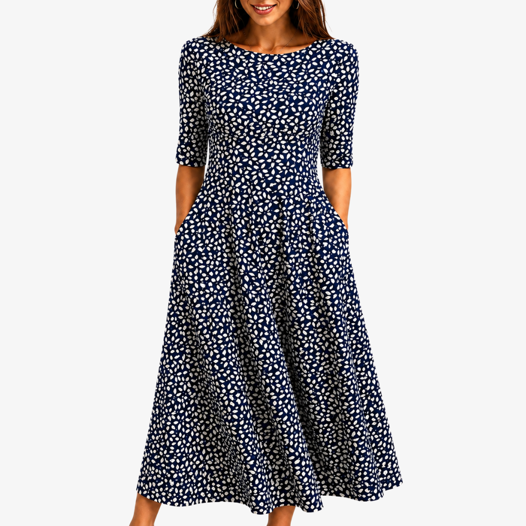Tindra | Midnattsblomma Pocket Maxi Klänning