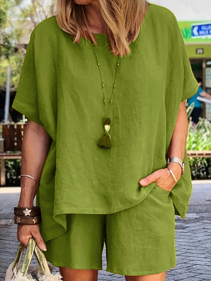 Vanessa | Enfärgat Set med Shorts