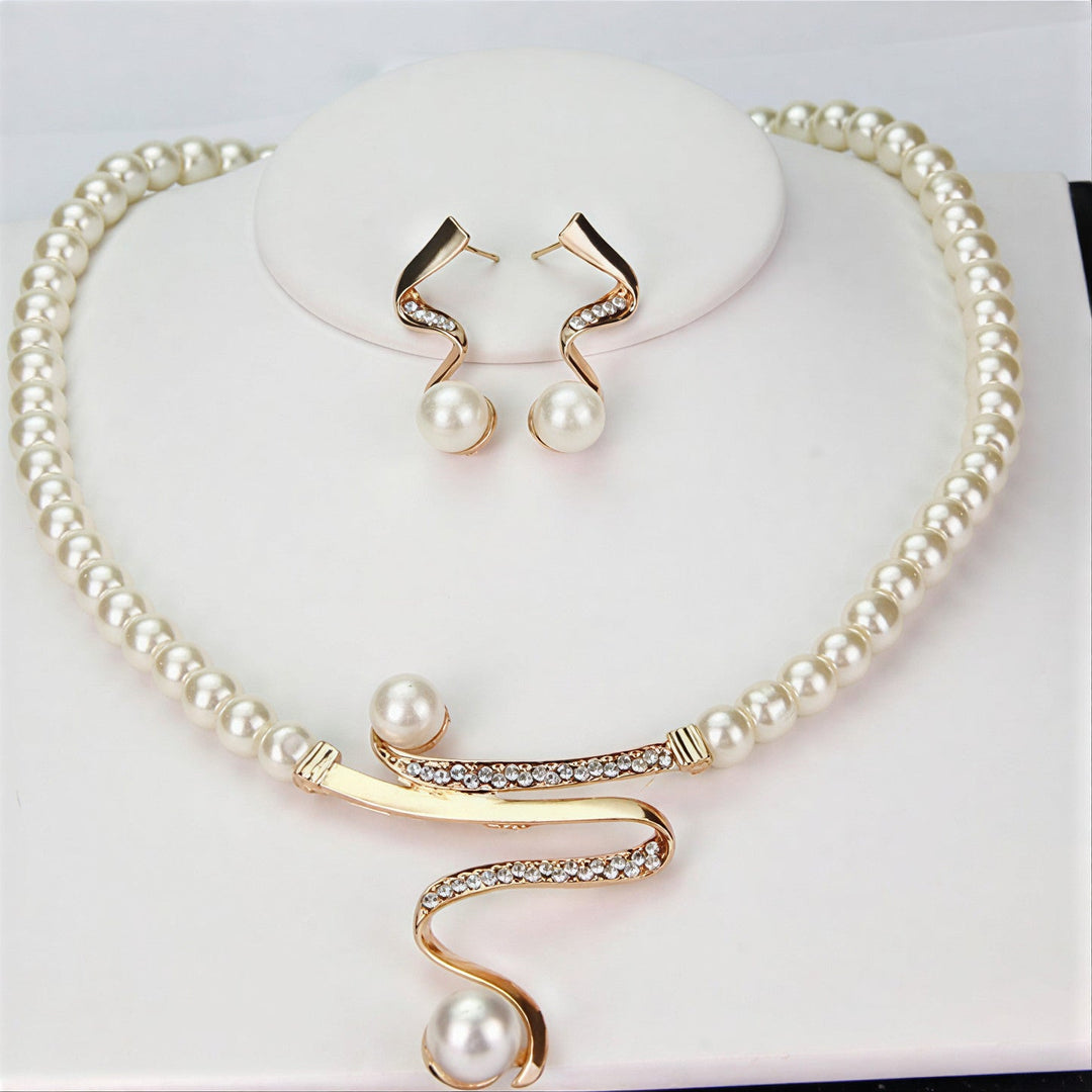 Elegant Våg Pärlsmyckeset