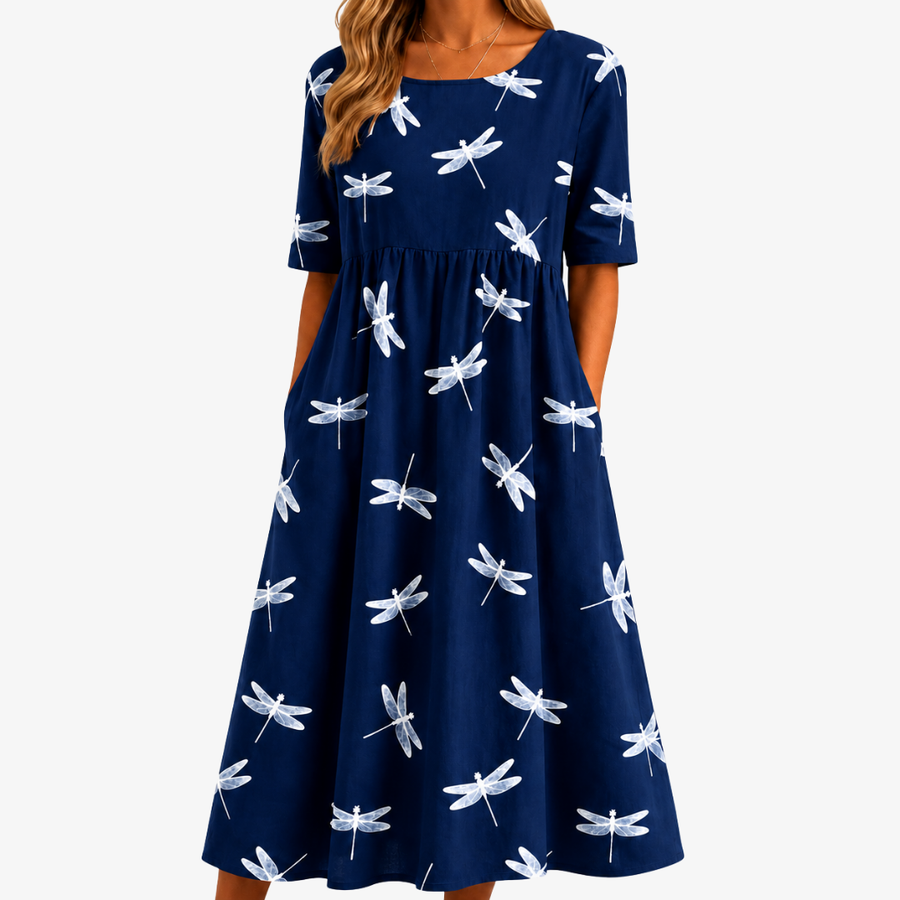 Orlanda | Dragonfly Breeze Pocket Midi Klänning
