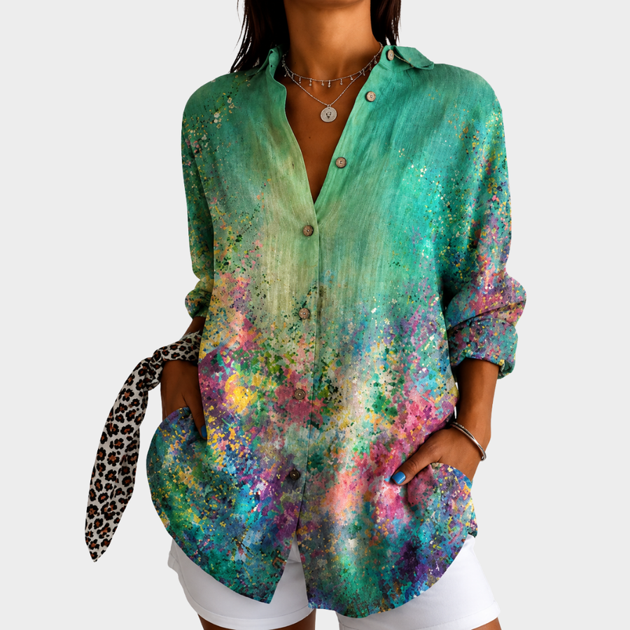 Iseline | Emerald Meadow Kunst Blus
