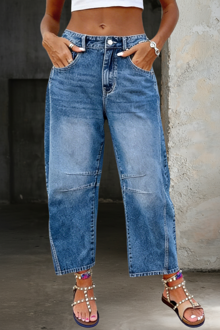 Linda | Utsvängda Avslappnade Jeans