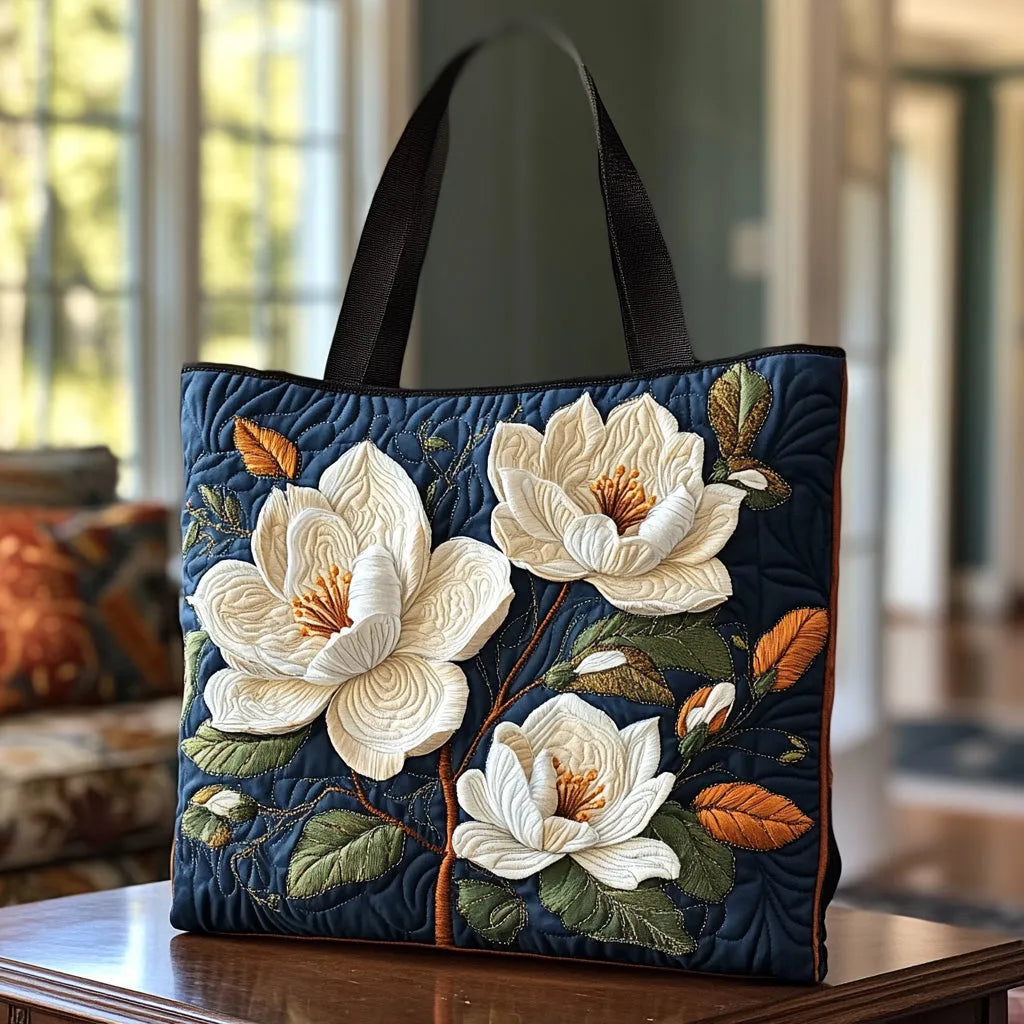 Caroline | Quiltad Tote Bag - Delikat Magnolia
