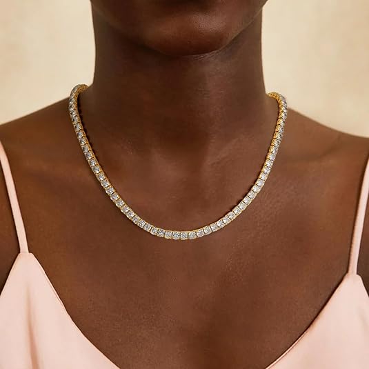 Tennis Halsband | Guld
