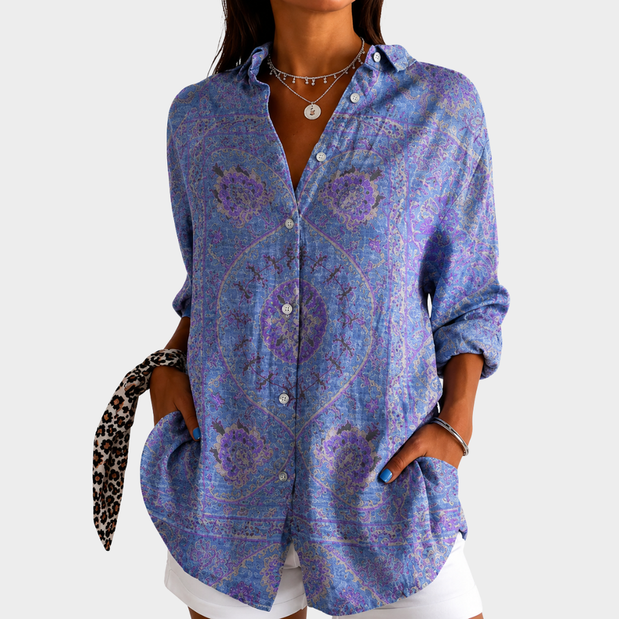 Polly | Lavendel Mosaik Grace Blus