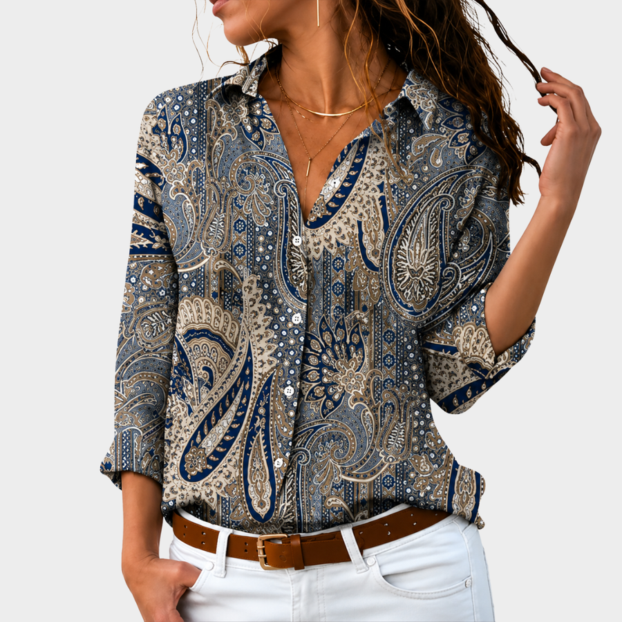 Rebecca | Tidlös Paisley Charm Blus