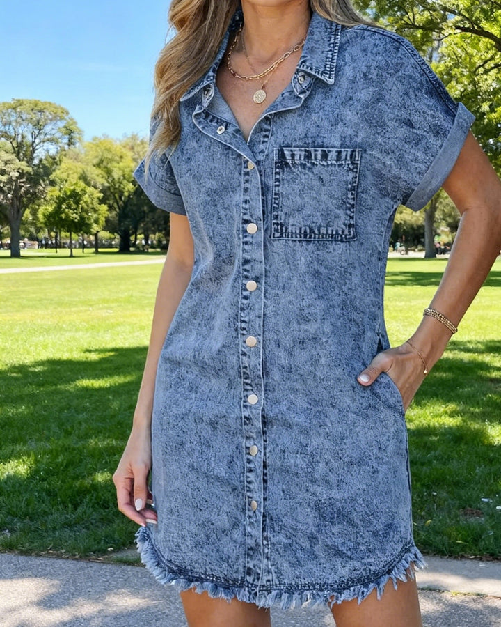 Kaelia | Denim Skjortklänning