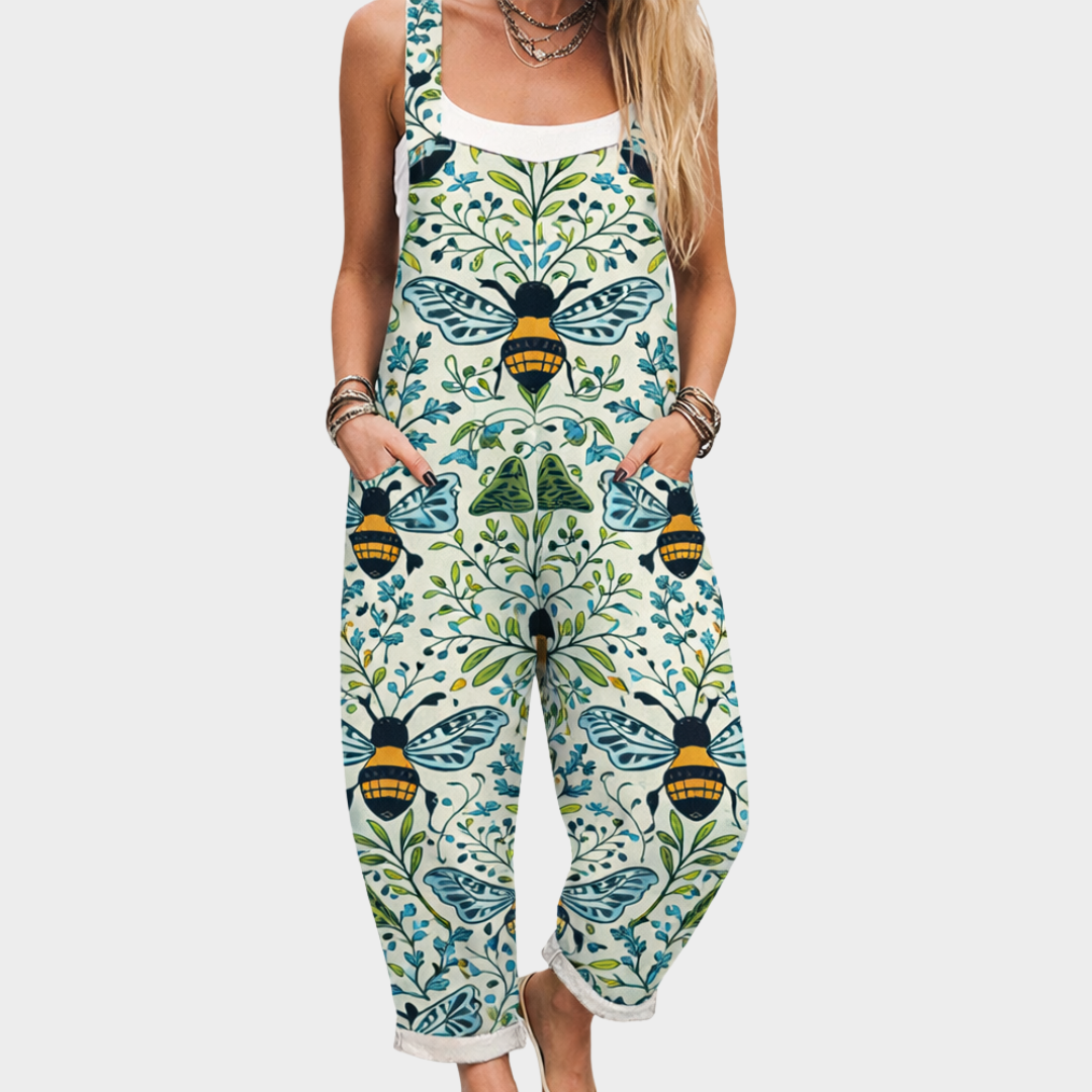 Julie | Lättsamt Mönstrad Jumpsuit