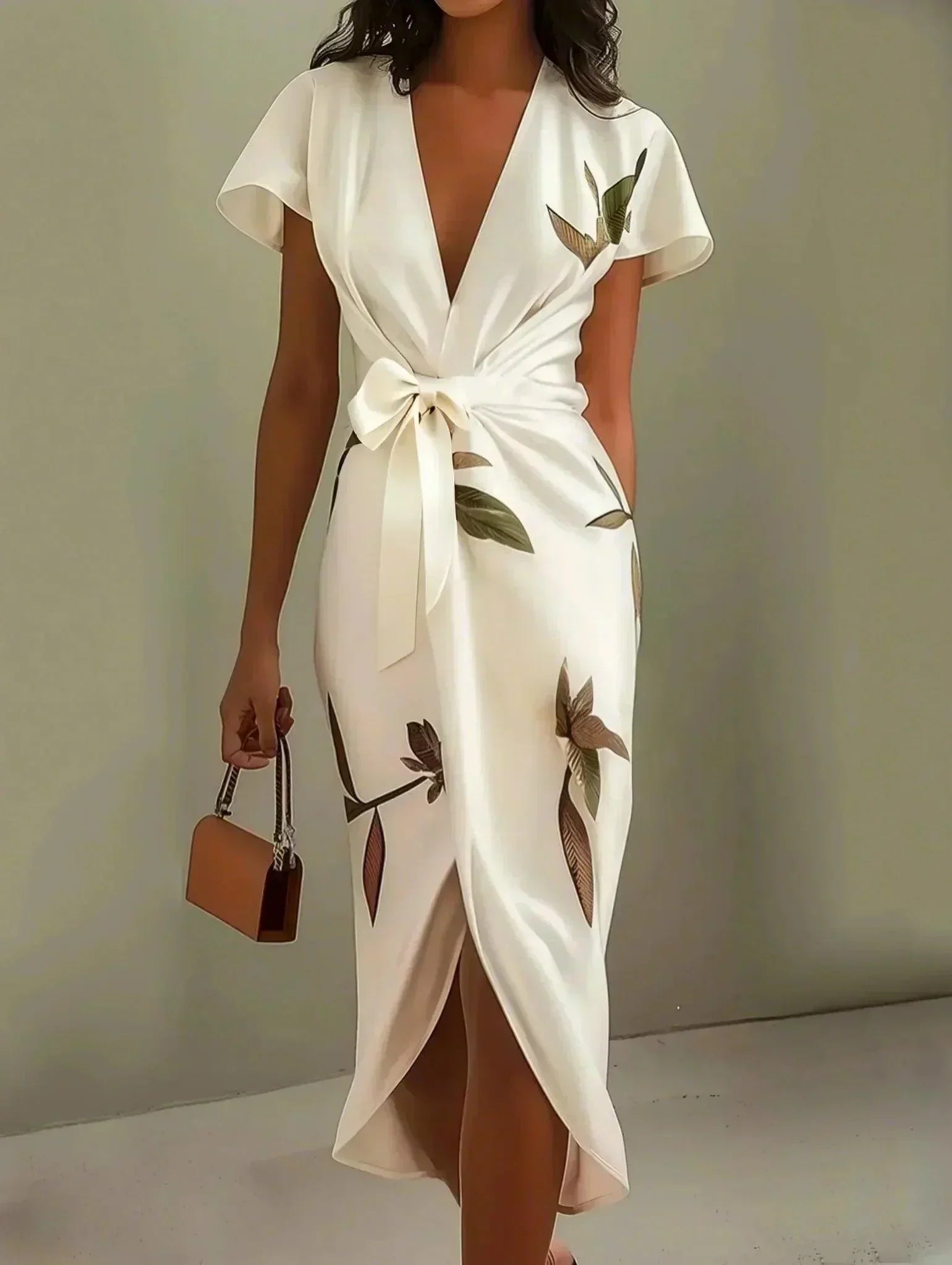 Amelia | Elegant Blommig Wrap Klänning