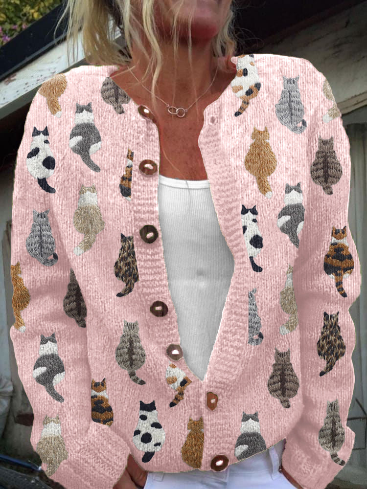 Nea  | Kattmönstrad Cardigan