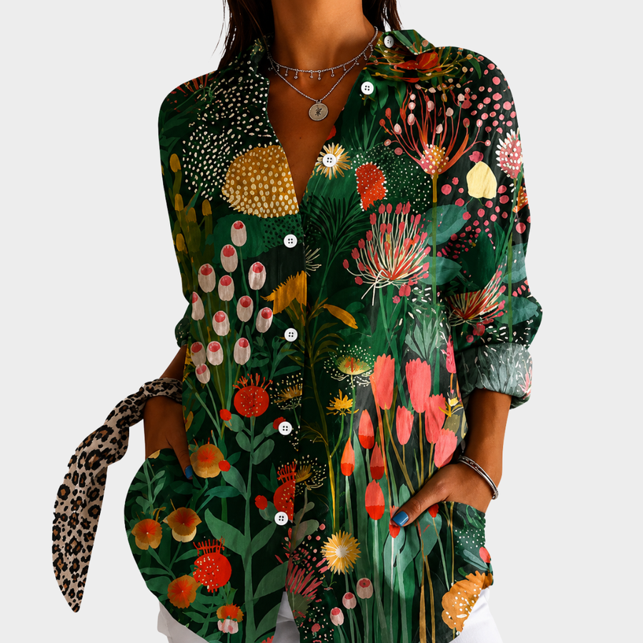 Tatiana | Midnight Garden Statement Blus