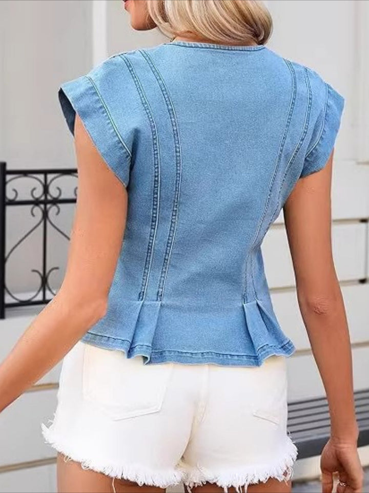 Viera | V-ringad Denim Topp
