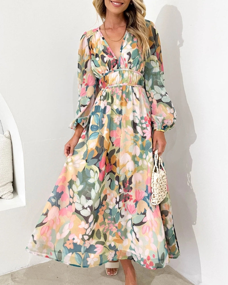 Celine | Klänning med Blommönster