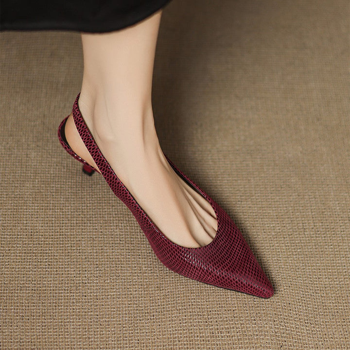 Ylva | Spetsiga Slingbacks med Klack
