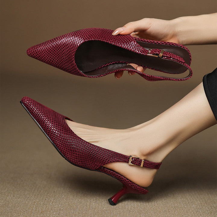 Ylva | Spetsiga Slingbacks med Klack