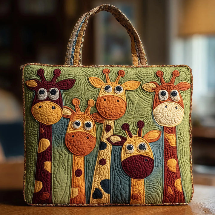 Sigrid | Quiltad Tote Bag - Giraff