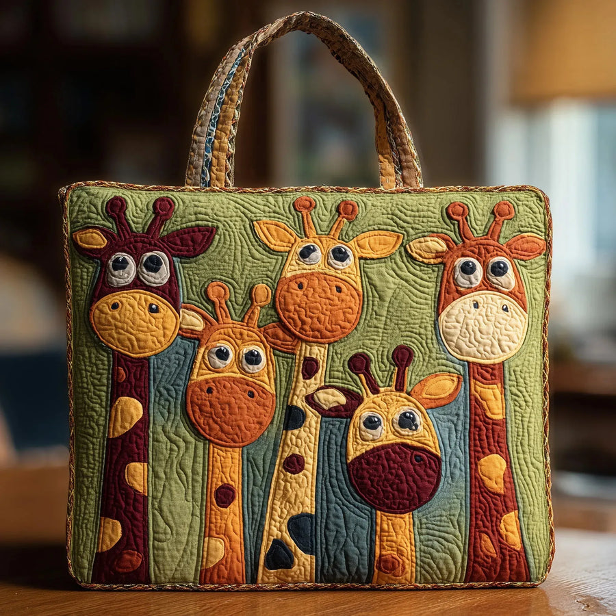Sigrid | Quiltad Tote Bag - Giraff