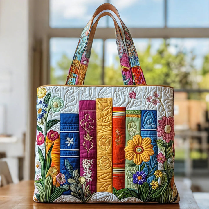 Gunilla | Konstnärlig Väska - Blommig Bibliotek